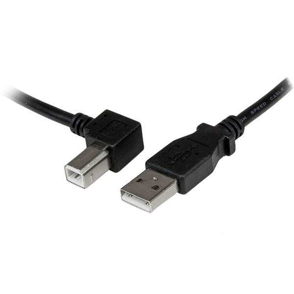 Câble USB 2.0 A vers angle gauche B StarTech de 2 m - USBAB2ML