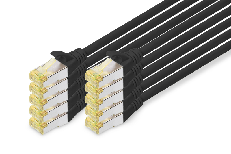 Câble DIGITUS CAT6A S-FTP 1 m, paquet de 10
