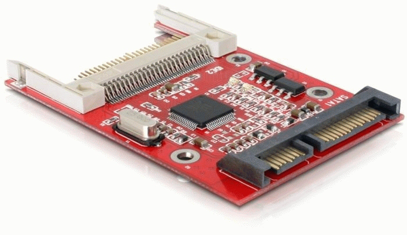 Lecteur de carte SATA Delock - rouge - 2,5"