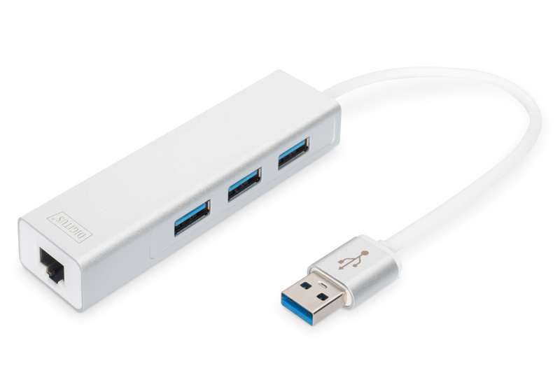 DIGITUS DA-70250-1 USB Hub LAN-adapter - DA-70250-1