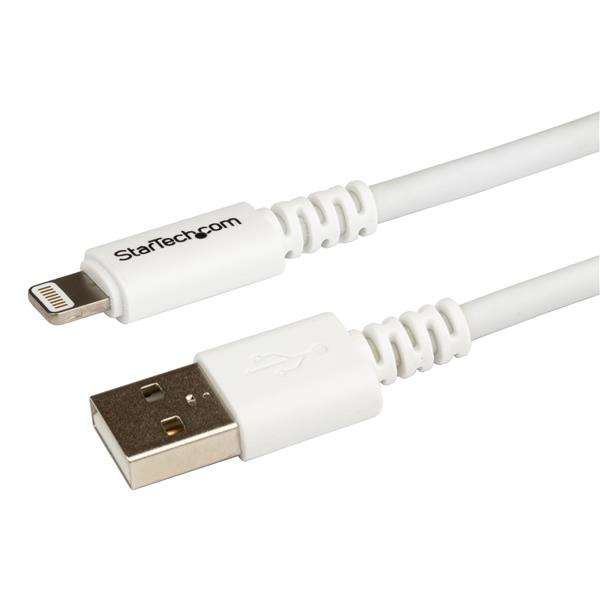 StarTech 3 m (10 ft.) USB to Lightning Cable - Long iPhone / iPad / iPod Charger Cable - Lightning to USB Cable - Apple MFi Certified - White - 3 m - Lightning - USB A - Male - Male - White - USBLT3MW