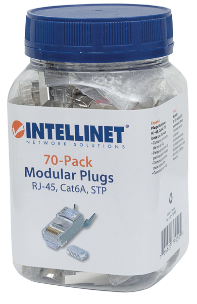 70-Pack Cat6A RJ45 Modular Plugs Pro Line - 790505