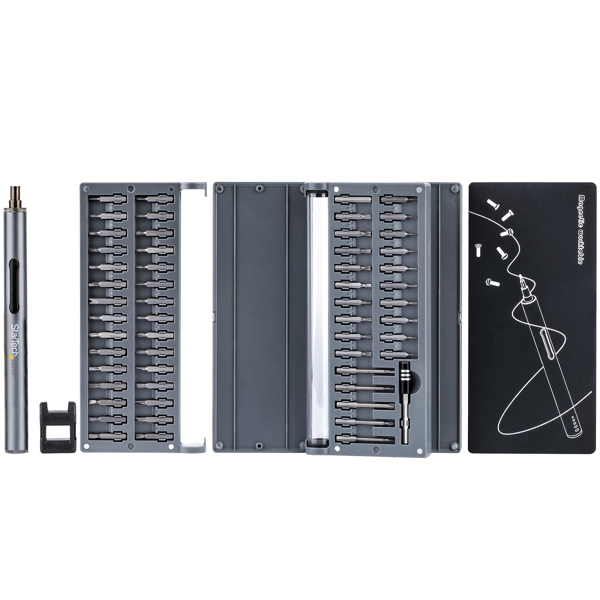 Electric Mini Cordless Screwdriver 55 Bits LED Magnetic - CTK55PCEDRIVE