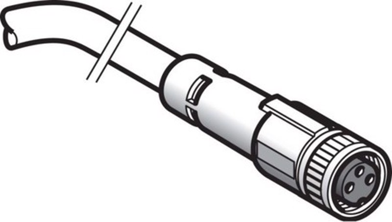 APC XZ-Pre-Wired honkontakter Rak M8 3-pin PUR 2m kabel