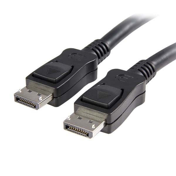 StarTech 1.0mDisplayPort cable with locking (male/male) - DP 4k cable - DisplayPort cable - DisplayPort (M) - DisplayPort (M) - 2.0m - locked - black (DISPL2M) - DISPL2M