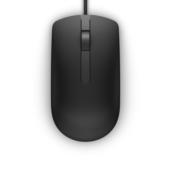 Dell MS116 - Ambidextrous - Optical - USB Type-A - 1000 DPI - Black
