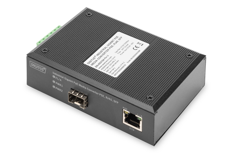 Convertisseur de média PoE industriel DIGITUS DN-652104