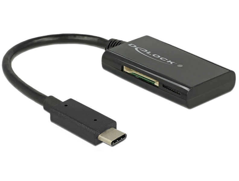 Delock 91740 - Card Reader USB Type-C male 4 Slots - 91740