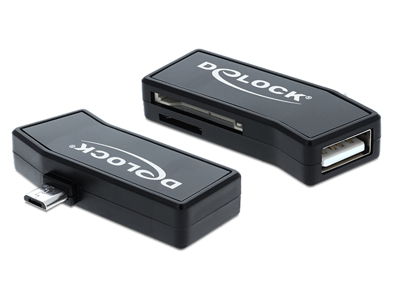 Lecteur de carte Delock Micro USB OTG + 1 port USB