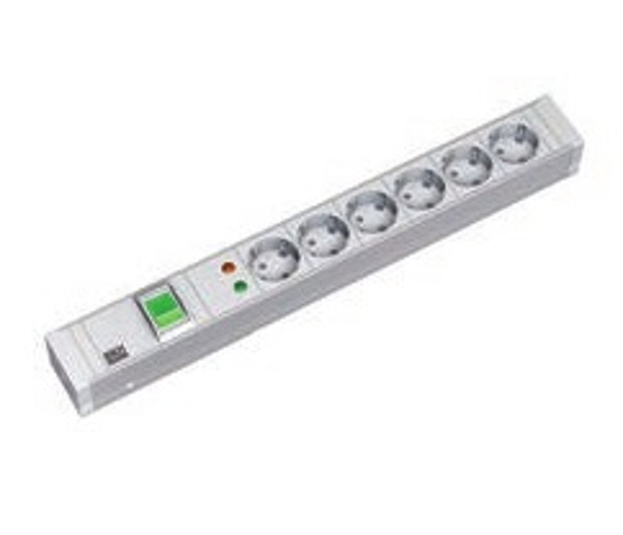 Bachmann 333.005 - Basic 1U PDU 6 AC outlets - 2 m - Overvoltage - 333.005