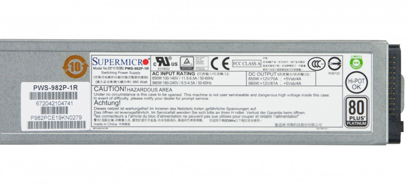 SuperMicro PWS-982P-1R - Alimentation AC