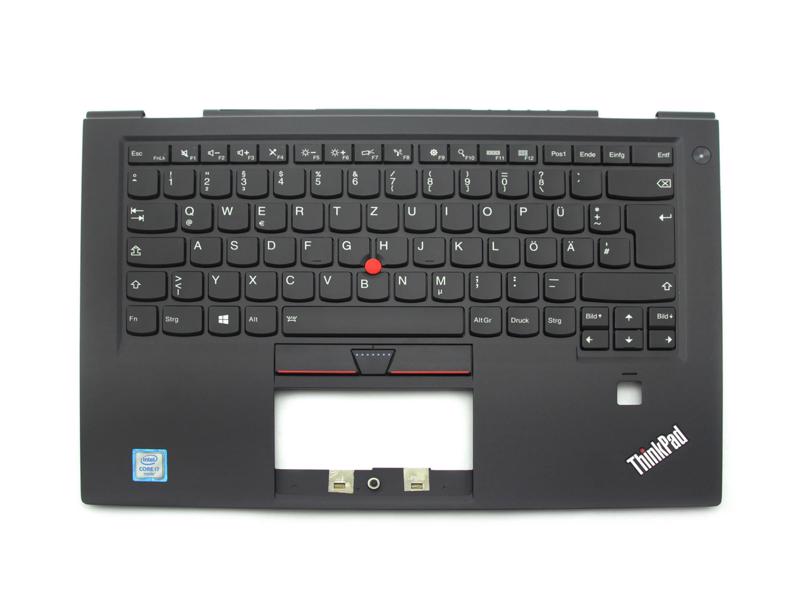 01AV163 Tastatur inkl. Topcase DE (deutsch) Svart/Svart mit Backlight und Mouse-Stick