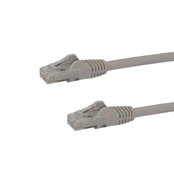 StarTech Cat6 Snagless Gigabit UTP network cable - Cat 6 RJ45 network cable with kink protection - patch cable - RJ-45 (M) - RJ-45 (M) - 15 ,0m - UTP - CAT 6 - pressed, smooth - gray (N6PATC15MGR) - N6PATC15MGR
