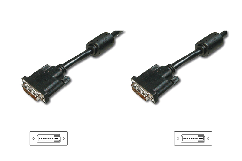 DIGITUS AK-320101-100-S Câble DVI double liaison 10 m