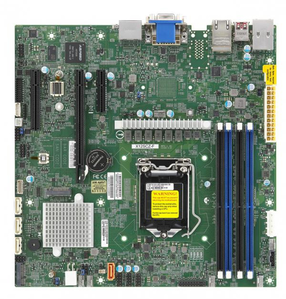 SuperMicro X12SCZ-F - Carte mère - micro ATX - LGA1200-Socket - W480