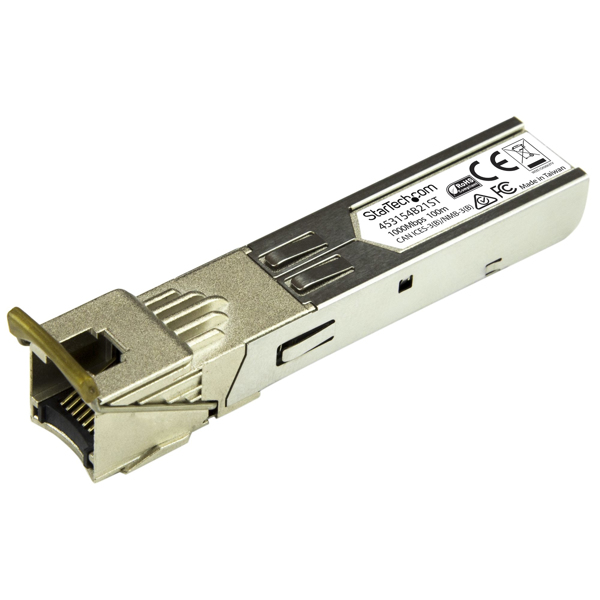 StarTech Gigabit RJ45 Copper SFP Transceiver Module - HP 453154-B21 Compatible - SFP (Mini-GBIC) transceiver module (equivalent to: HP 453154-B21) - Gigabit Ethernet - 1000Base-T - RJ-45 - up to 100 m - 453154B21ST