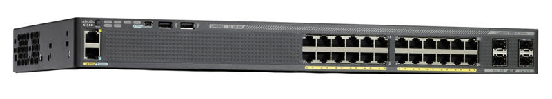 Cisco Catalyst C2960X-24PS-L Managed Switch - PoE+ (370 W) - WS-C2960X-24PS-L