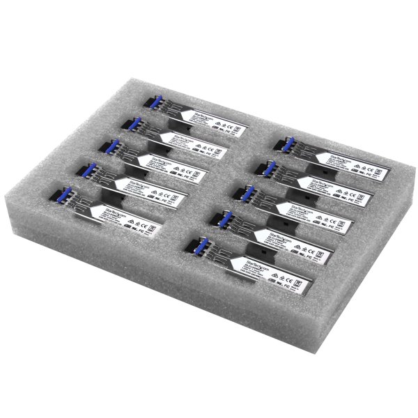 StarTech Cisco GLC-LH-SMD Compatible SFP Transceiver Modules - 1000BASE-LX/LH - 10 Pack - Fiber optic - 1250 Mbit/s - SFP - LC - LH,LX - 10000 m - GLCLHSMD10ST