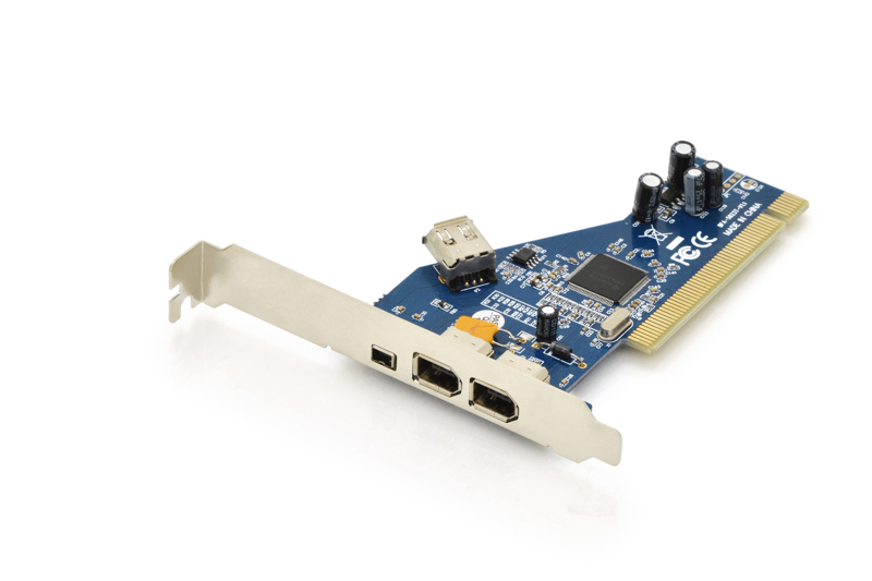 DIGITUS IEEE 1394a Schnittstellenkarte, PCI, 4 Port 2x6-Pin+1x4-Pin Extern, 1x6-Pin Intern TI TSB43AB23 Chipsatz ( DS-33203-2 )