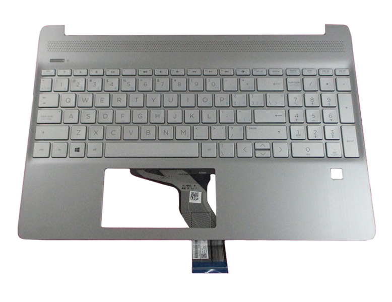 Clavier HP L63579-041 avec boîtier supérieur DE rétroéclairé argent