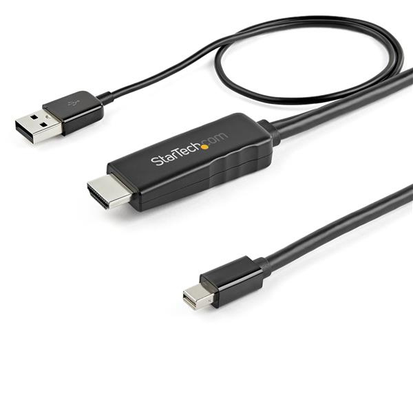 StarTech.com 3.3 ft. (1 m) HDMI to Mini DisplayPort Cable - 4K 30Hz - 1 m - HDMI Type A (Standard) - Mini DisplayPort - Male - Male - Straight