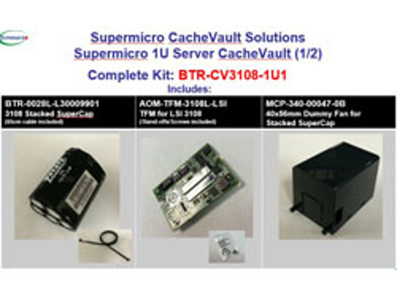Kit de montage de ventilateur SuperMicro System - 1U (BTR-CV3108-1U1)