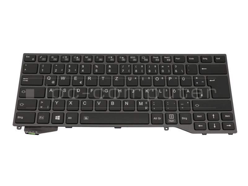 Fujitsu 34068197 German Keyboard Backlight Dark Gray