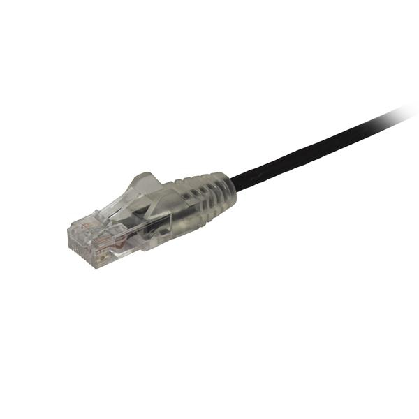 StarTech 2.5 m CAT6 Cable - Slim - Snagless RJ45 Connectors - Black - 2.5 m - Cat6 - U/UTP (UTP) - RJ-45 - RJ-45 - Black - N6PAT250CMBKS