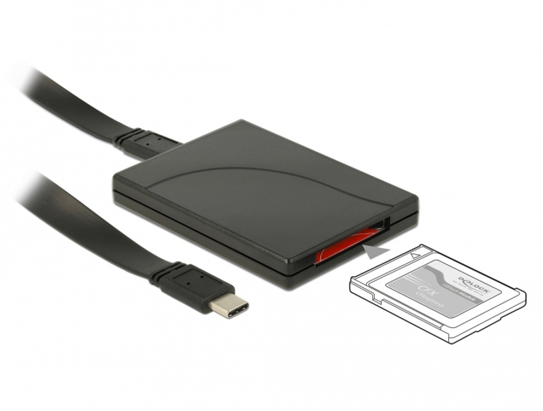 Delock USB Type-C Card Reader for CFexpress memory cards - 91749