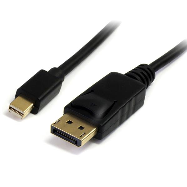 StarTech Mini DisplayPort 1.2 to DisplayPort adapter cable - mDP to DP 4k x 2k cable - M/M - DisplayPort cable - Mini DisplayPort (M) - DisplayPort (M) - 1.0m - locked - black (MDP2DPMM1M) - MDP2DPMM1M