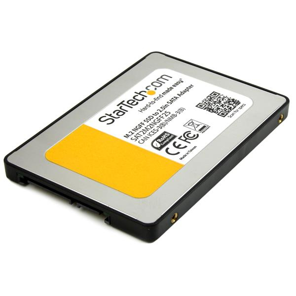 StarTech M.2 to SATA III adapter - M2 SSD to S-ATA installation frame - NGFF solid state drive to 2.5 Serial ATA converter 9.5mm high - storage controller - SATA 6Gb/s - SATA - SAT2M2NGFF25
