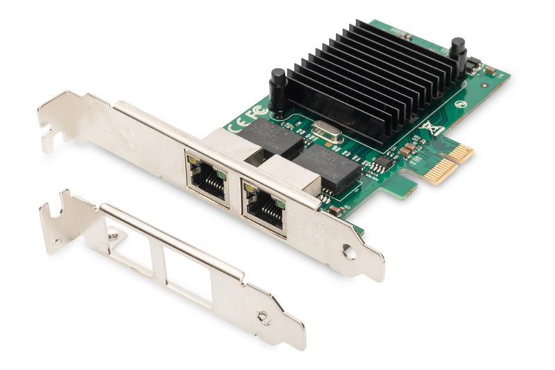 Carte PCIe double port DIGITUS profil bas