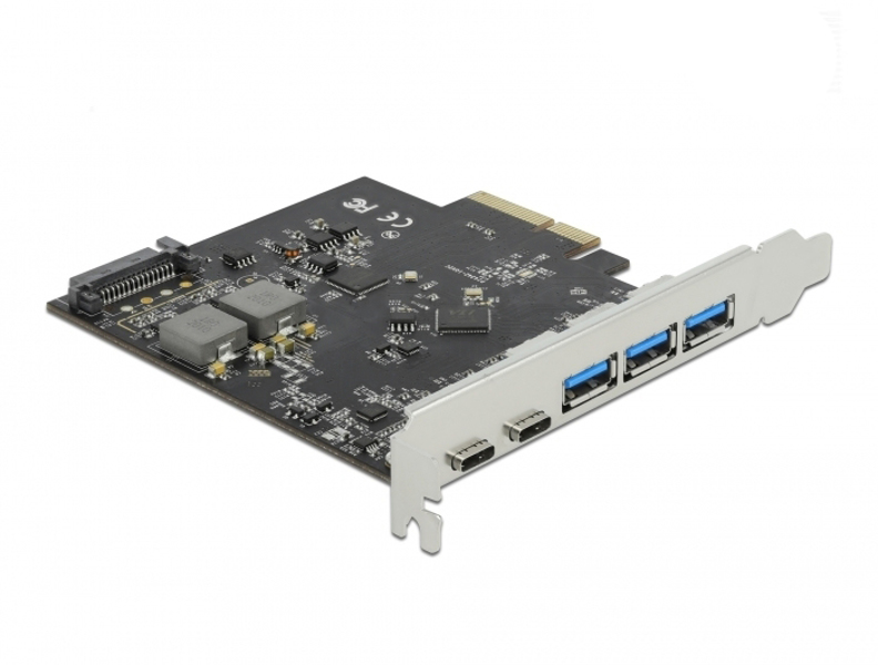 Adaptateur USB Delock - PCIe 3.0 x4 - USB-C 3.2 Gen 2 x 2 + USB 3.2 Gen 2 x 3 (89064)