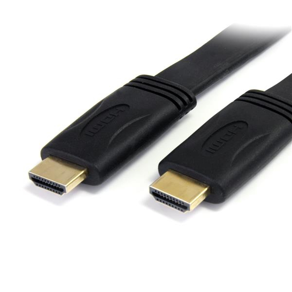 StarTech High Speed High Speed HDMI cable with Ethernet - St/St - HDMI connection cable - HDMI with Ethernet cable - HDMI (M) to HDMI (M) - 1.8 m - Black - HDMIMM6FL
