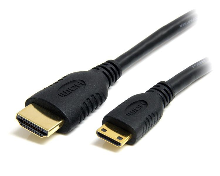 StarTech 1 m High Speed HDMI® Cable with Ethernet - HDMI to HDMI Mini- M/M - 1 m - HDMI Type A (Standard) - HDMI Type C (Mini) - Black - HDACMM1M