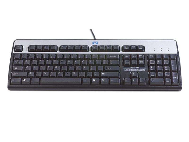 Clavier filaire USB standard HP 701429-061 QWERTY noir, argent