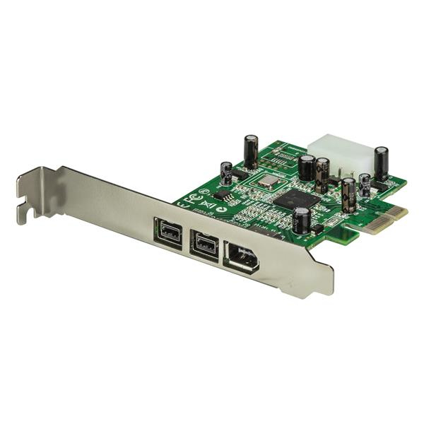 StarTech 3 Port 800+400 FireWire PCI Express Interface Combo Card - PCIe 3 Port FireWire Card - PCI-e 1 x Firewire 400 1394A 2 x FireWire 800 1394B - FireWire Adapter - PCIe - 2 ports - PEX1394B3