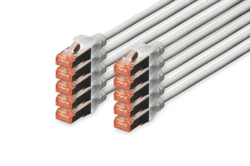 Câble patch DIGITUS CAT 6 S/FTP, 10 unités