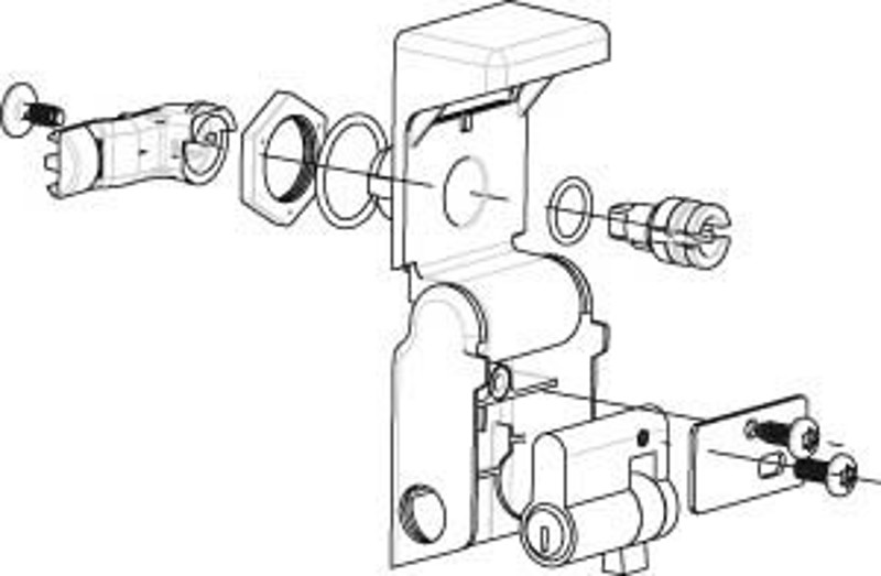 Système de verrouillage APC semi-cylindrique DIN pour Spacial S3D