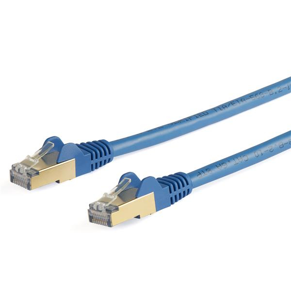 StarTech 6ASPAT7MBL 7m CAT6a Patch Cable Blue RJ45 Snagless Connectors CAT6a STP Cable Copper Wire Network Cable Patch Cable RJ-45 (M) to RJ-45 ( M) - 7 m - STP - CAT 6a - Molded, No Snags - Blue - 6ASPAT7MBL