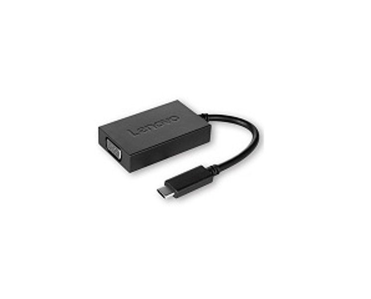 Lenovo USB-C til VGA Plus strømadapter (4X90K86568) - 4X90K86568