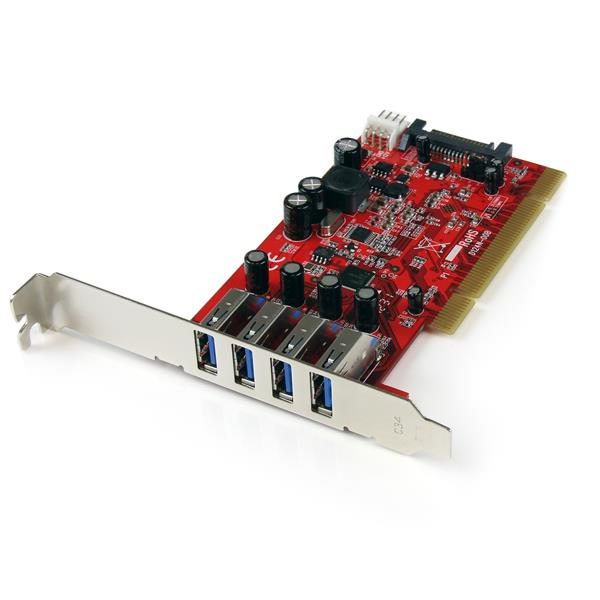 Carte d'interface PCI StarTech 4 ports USB 3.0