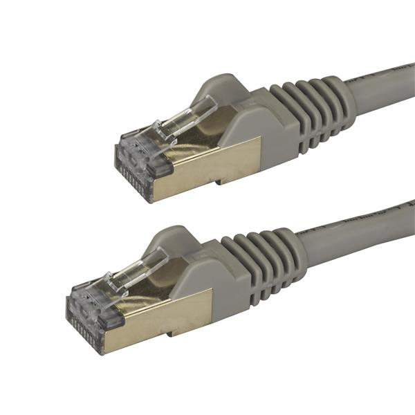 StarTech 6ASPAT1MGR 1.0m Cat6a Ethernet Cable Gray - 6ASPAT1MGR