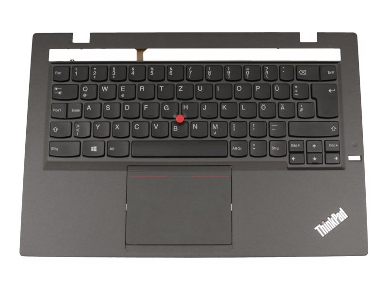 60.4LY10.006 Tastatur inkl. Topcase DE (deutsch) Svart/Svart mit Backlight und Mouse-Stick