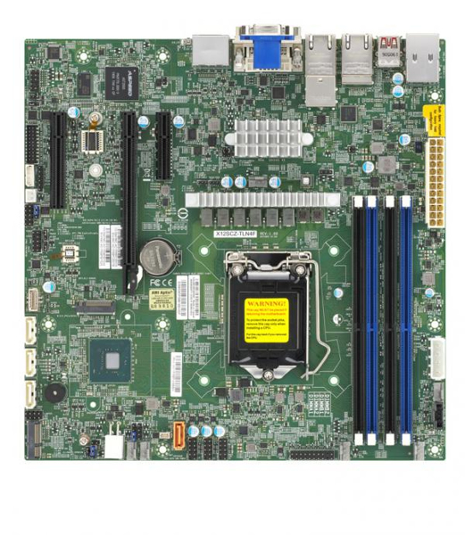 SuperMicro X12SCZ-TLN4F - Motherboard - micro ATX - LGA1200-Socket - W480