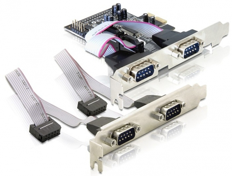 Carte PCIe série 4 x Delock - adaptateur série
