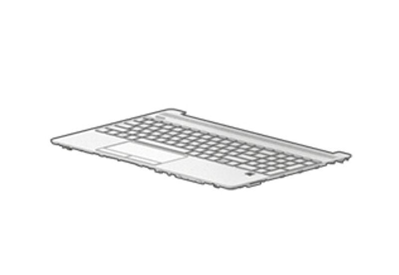 Clavier HP L52155-041 avec boîtier supérieur DE Argent