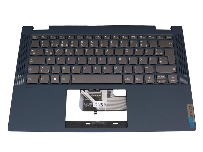 5CB1C66543 Tastatur inkl. Topcase DE (deutsch) dunkelgrau/blau mit Backlight