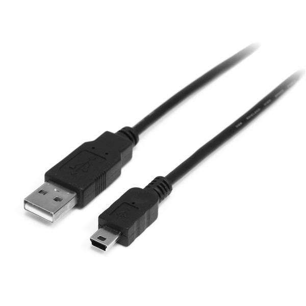 StarTech Mini USB2.0 Cable - A to Mini B - Male/Male - USB Cable - USB Type A, 4-pin (M) - Mini USB, Type B (M) - 50cm (USB/USB2.0) - Black (USB2HABM50CM) - USB2HABM50CM