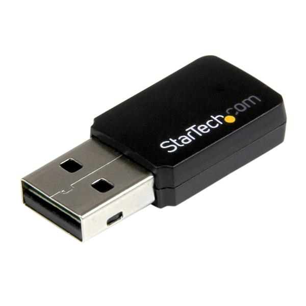 StarTech USB 2.0 AC600 Mini Dual Band Wireless-AC Network Adapter - 1T1R 802.11ac WiFi Adapter - 2.4GHz / 5GHz USB Wireless (USB433WACDB) - Network adapter - USB 2.0 - USB433WACDB